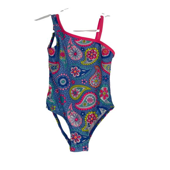 Paisley Blue Toddler 2T One Piece Swimming Suit‎ - Picture 1 of 5
